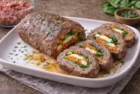 Rocambole de carne moída